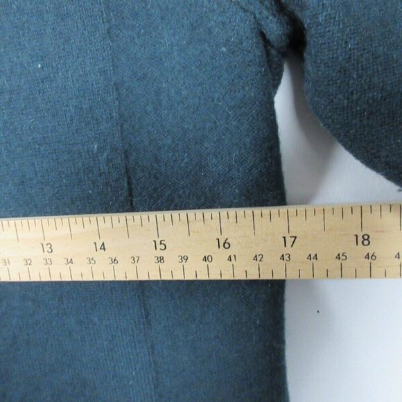 Club Monaco Womens Cashmere 100% M Dark Green Zip Sweater Top Luxury 206 - Picture 8 of 10